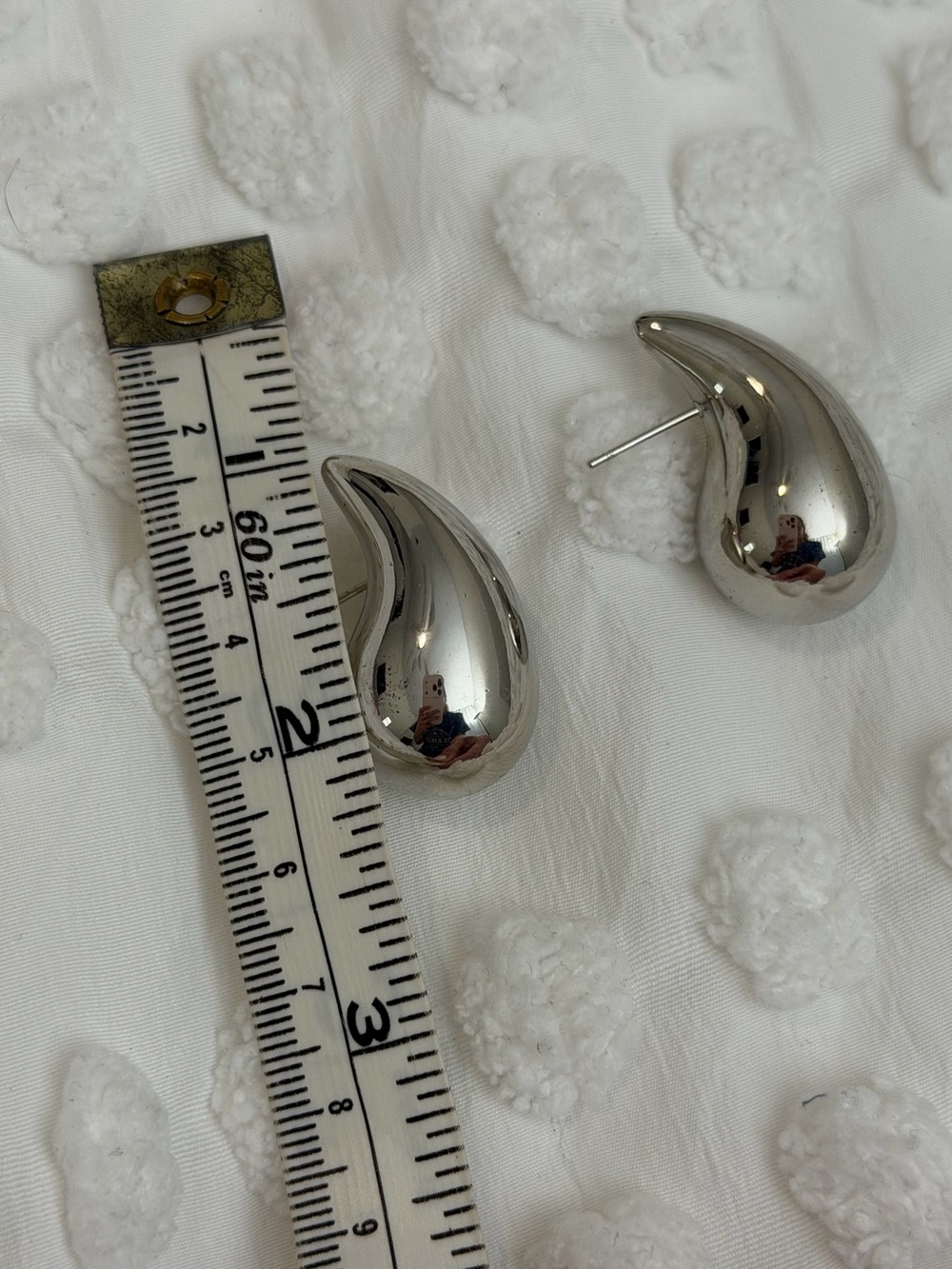 Silver Crescent Teardrop Earrings Festival Summer Trendy - Picture 6 of 6